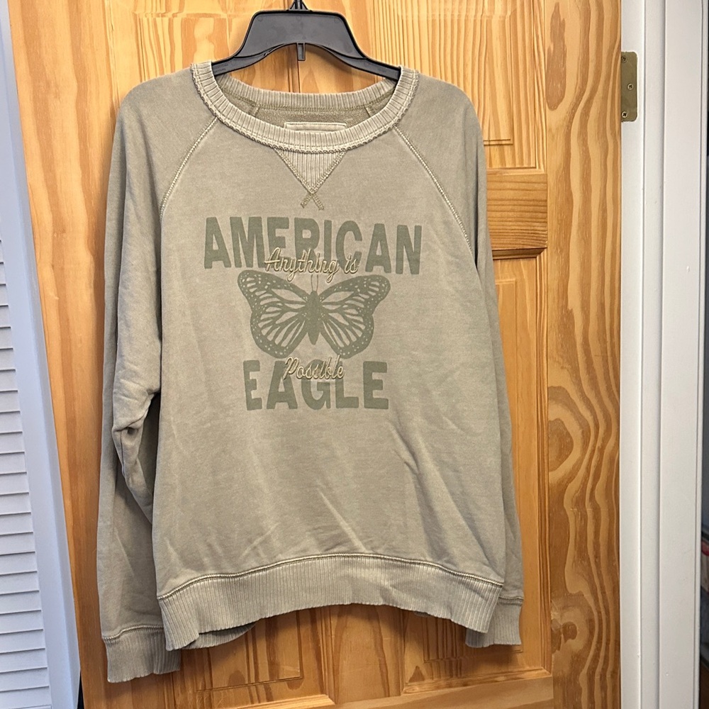 American Eagle Outfitters Olive Green Sweatshirt